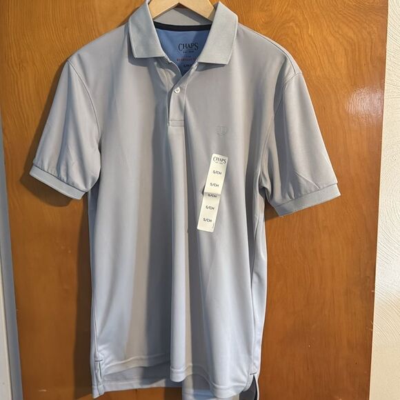 Gray Polo Shirt Mens Small Chaps Wicking - Picture 1 of 2